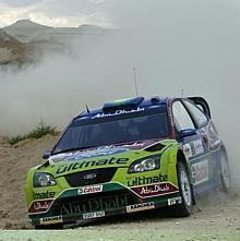 Mikko Hirvonen und Co-Pilot Jarmo Lethinen führen die Rallye-WM im Ford Focus WRC an. Foto: Auto-Reporter/Ford